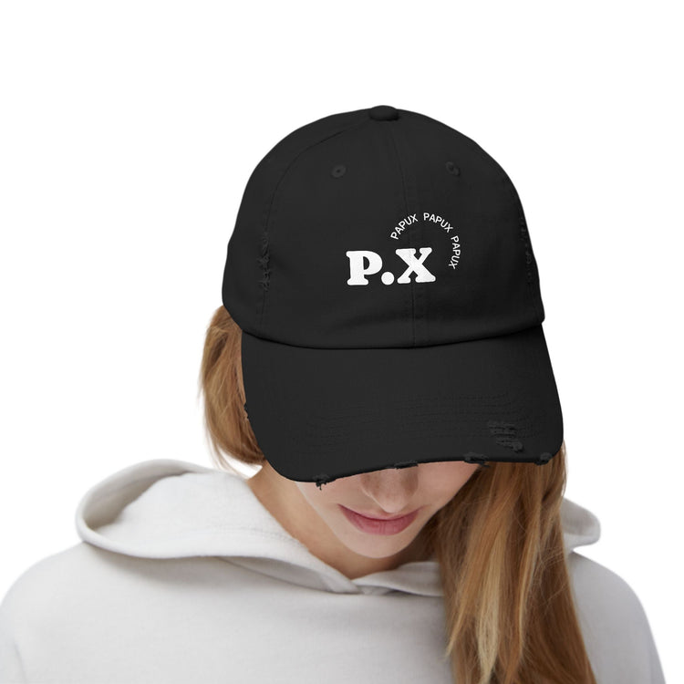 Trendy PAPUX Unisex Distressed Cap - Gorra de Moda Vintage y Casual