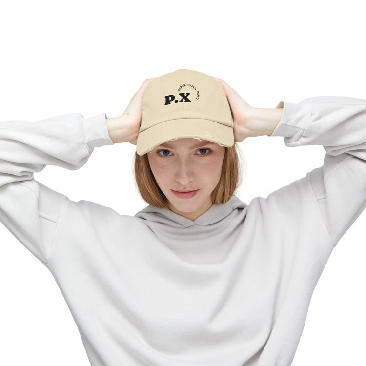 Trendy PAPUX Unisex Distressed Cap - Gorra de Moda Vintage y Casual