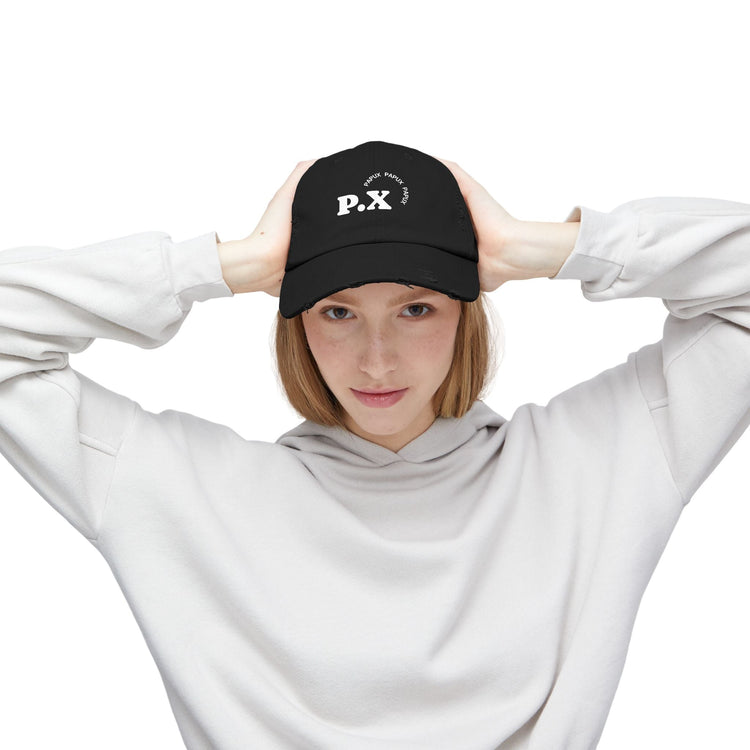 Trendy PAPUX Unisex Distressed Cap - Gorra de Moda Vintage y Casual